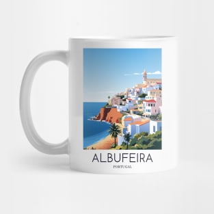 A Pop Art Travel Print of Albufeira - Portugal Mug